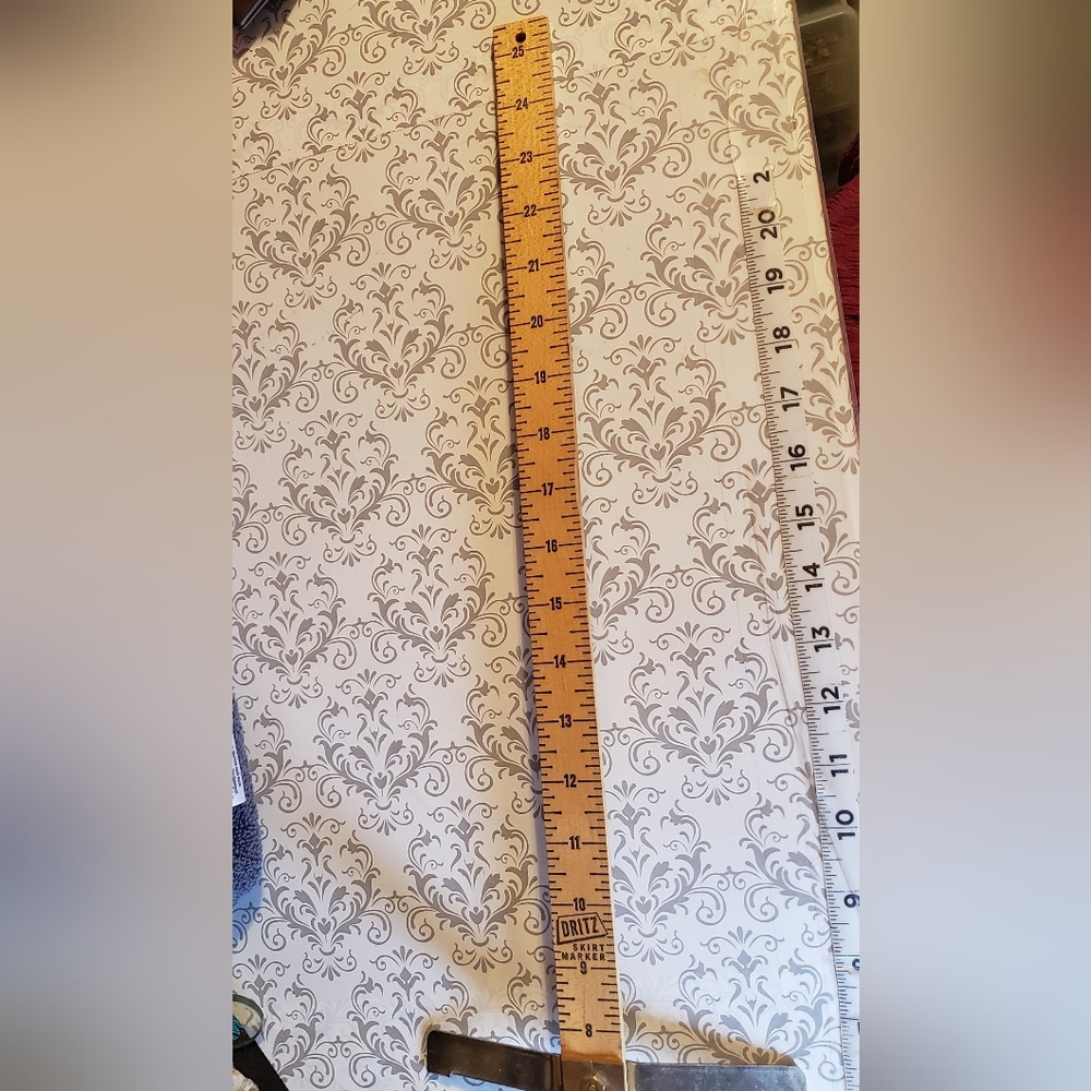 Skirt Marker Wood Ruler Hem Marker Metal Base Vintage Sewing DRITZ 8" To 25.5"